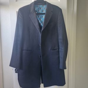 Ted Baker London Black Wool/Cashmere Overcoat | Size 38R